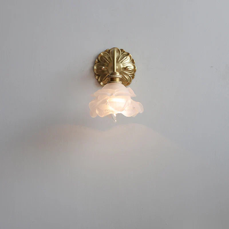 Frosted Glass LED Wall Light with Copper Finish – Modern Luxury Wall Sconce | Elegant Ambient Lighting