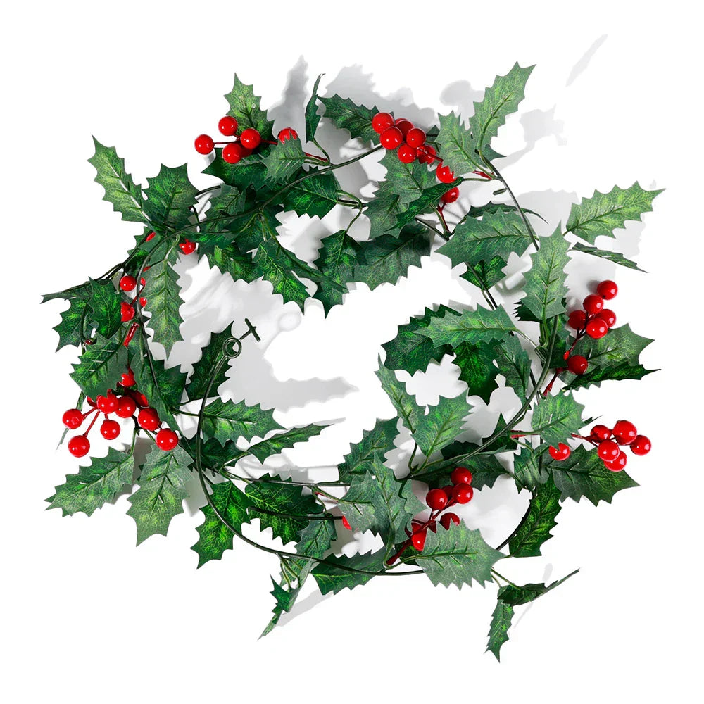 LumiBerry LED Christmas Garland – Illuminated Berry & Holly Decoration | Festive Holiday Greenery