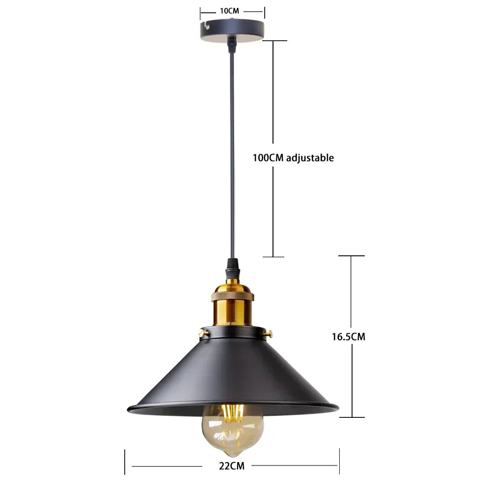 IronGlow Vintage LED Pendelleuchte – Retro Loftlampe für Küche & Esszimmer-Leuchtezauber