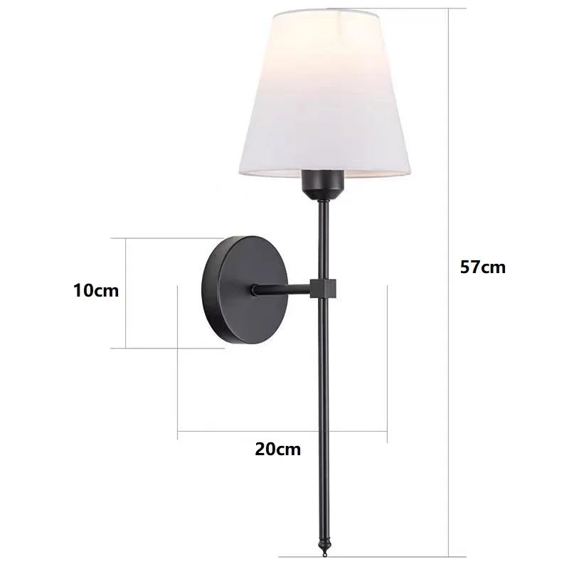 Heritage Fabric Wall Light – Industrial Style LED Wall Lamp | Vintage-Inspired Ambient Lighting | Elegant Interior Accent