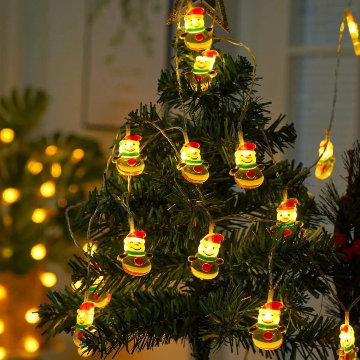 LumiJoy Christmas LED String Lights – Santa, Snowman & Christmas Tree Decorative Fairy Lights