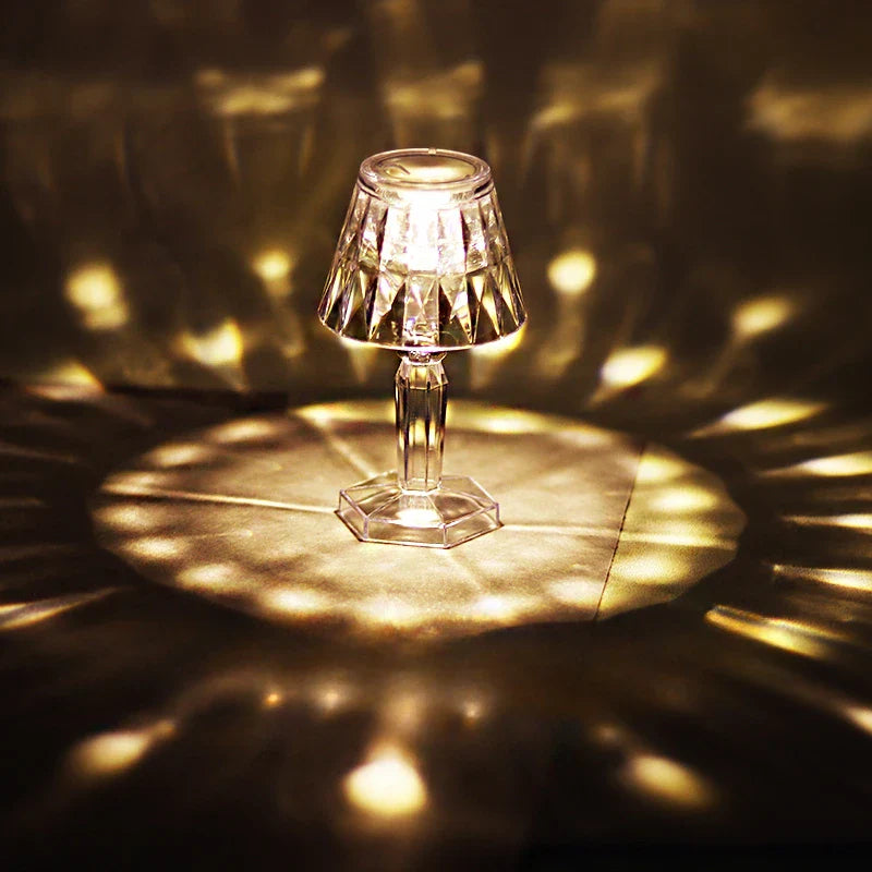 Crystal LED Table Lamp – Colour Changing Touch Night Light | Decorative Bedside Lamp | Elegant Ambient Lighting