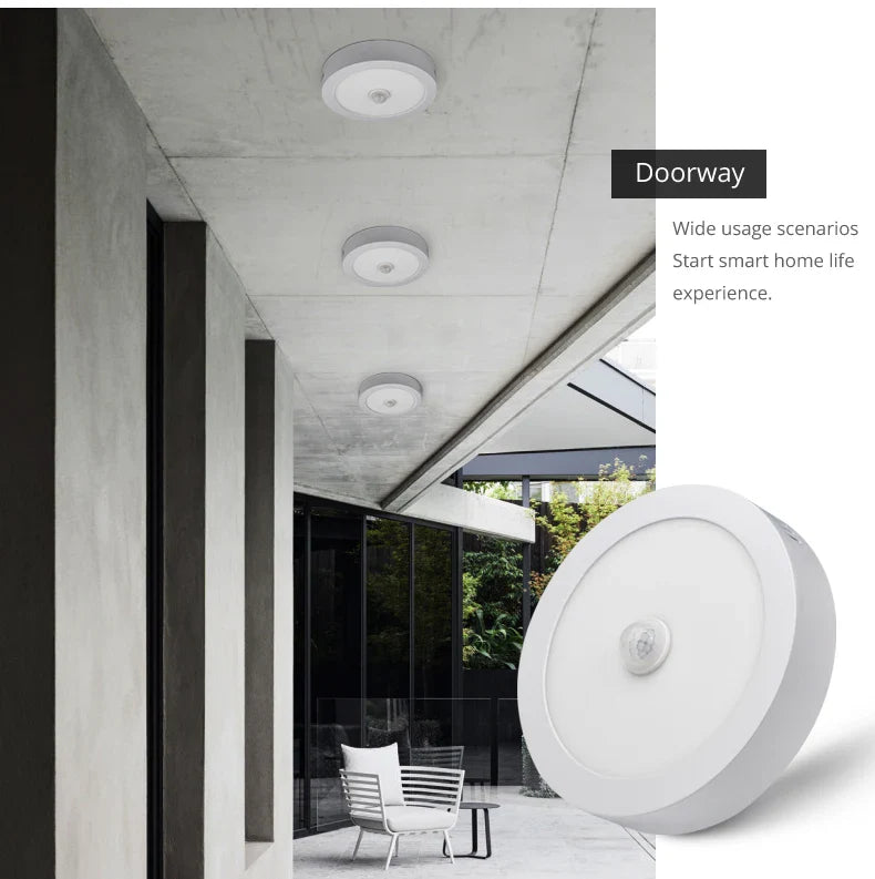 LED Ceiling Light with PIR Motion Sensor – Energy-Efficient Round Ceiling Lamp | Automatic Indoor Lighting | Modern Home Light Fixture