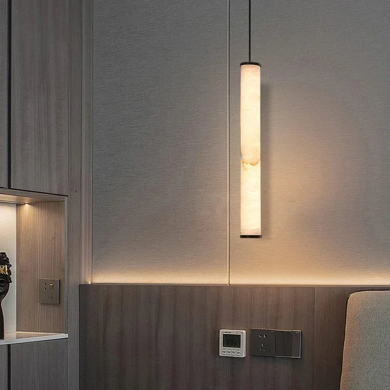 Marble Luxe LED Pendant Light – Contemporary Stone Ceiling Lamp | Premium Ambient Lighting | Modern Designer Statement