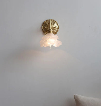 Frosted Glass LED Wall Light with Copper Finish – Modern Luxury Wall Sconce | Elegant Ambient Lighting