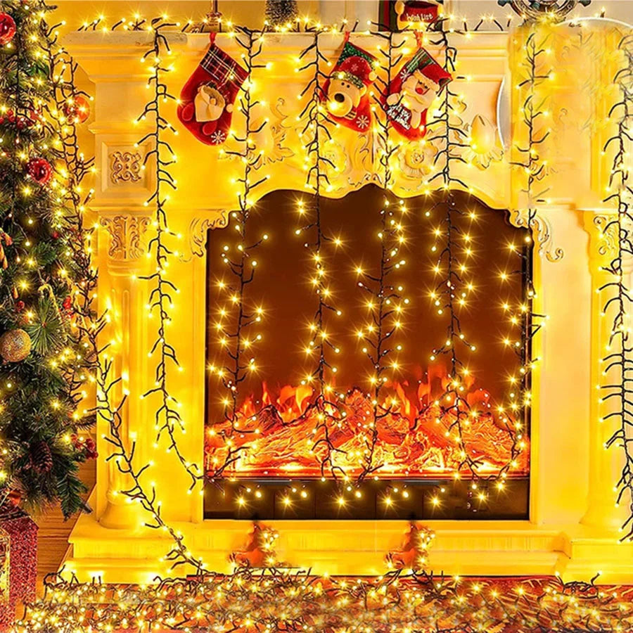 LumiBurst Cluster LED String Lights – Waterproof Firework-Style Christmas Lights | Indoor & Outdoor Decorative Lighting