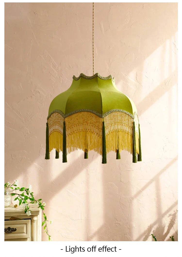 Versailles Tassel Pendant Light – French Vintage Chandelier | Luxury Fabric Ceiling Lamp | Timeless Interior Elegance