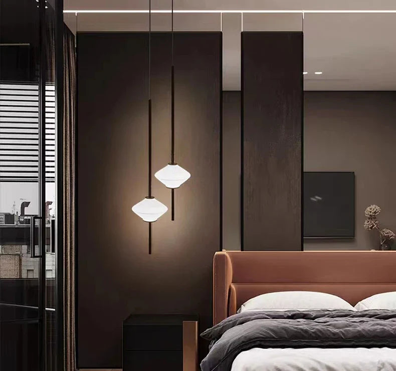 Modern Glass Globe Pendant Light – Elegant LED Ceiling Light | Adjustable Hanging Lamp | Contemporary Home Lighting