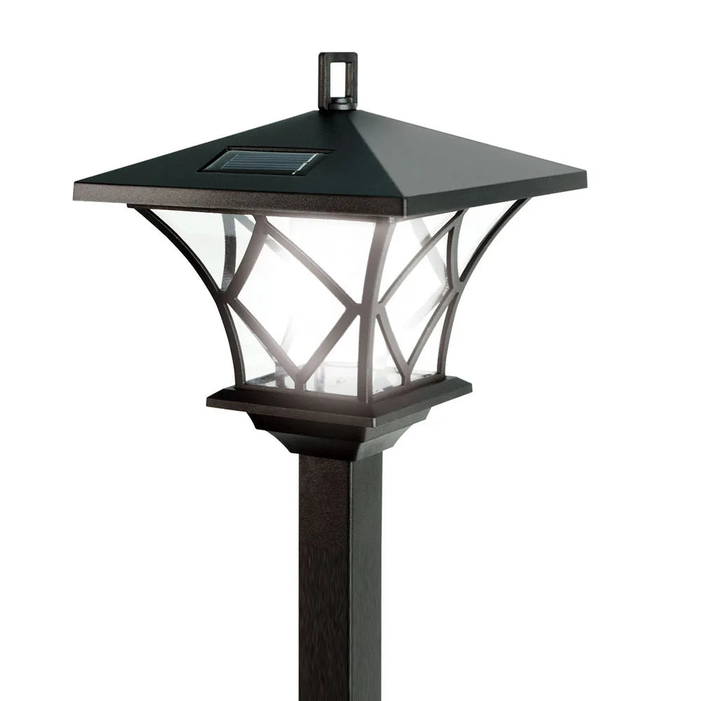 SolarEleganz 2-in-1 Solar-Pfostenlampe-Leuchtezauber