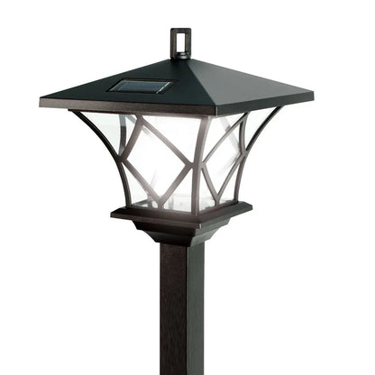 SolarEleganz 2-in-1 Solar-Pfostenlampe-Leuchtezauber