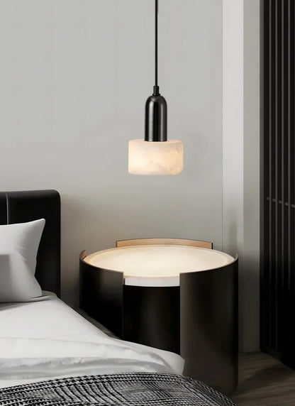 Marble Pendant Light with Iron Finish – Modern Nordic LED Ceiling Lamp | Luxury Contemporary Lighting