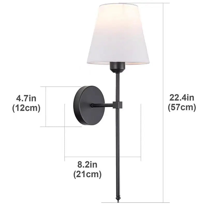 Heritage Fabric Wall Light – Industrial Style LED Wall Lamp | Vintage-Inspired Ambient Lighting | Elegant Interior Accent