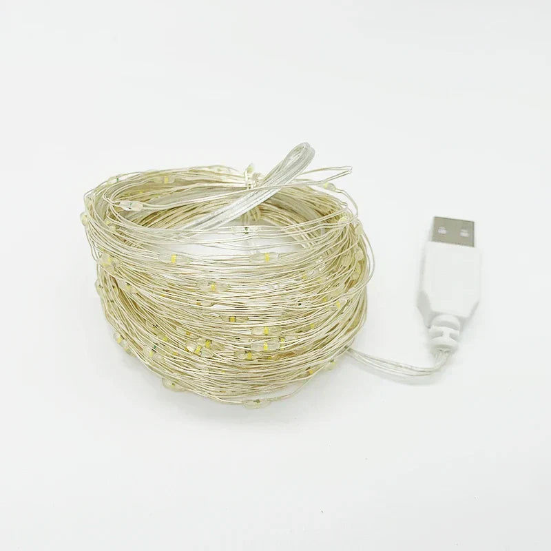 LumineoPro USB LED String Lights – Waterproof Fairy Lights | Flexible Copper & Silver Wire Decorative Lighting