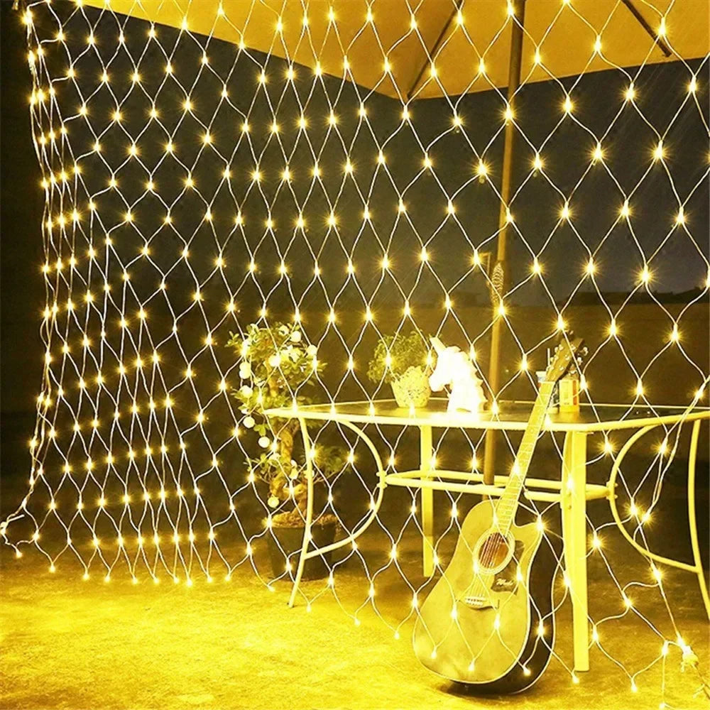 LED Net Christmas Lights – 6 x 4M & 3 x 3M Curtain Lighting for Windows, Gardens, Weddings & Festive Decorations