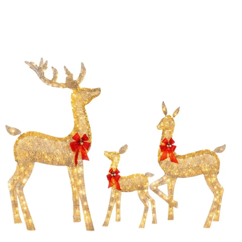 LumiGift Illuminated Gift Boxes – Set of 3 LED Christmas Decorations | Indoor & Outdoor Holiday Display