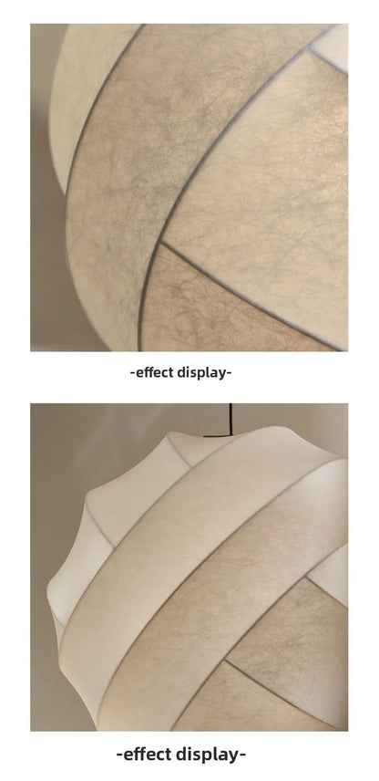 SereneSilk Pendant Light – Wabi-Sabi Silk Ceiling Lamp | Japanese Minimalist Lighting for Elegant Interiors