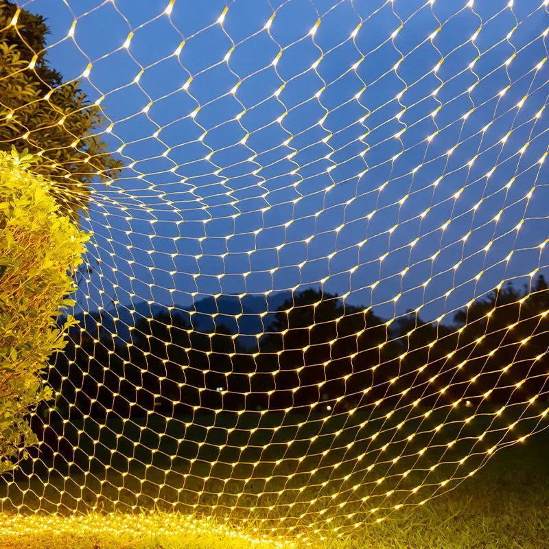 LumiGrid Net LED Lights – Decorative Mesh Fairy Lights | 8 Lighting Modes | Indoor & Outdoor Celebration Lighting
