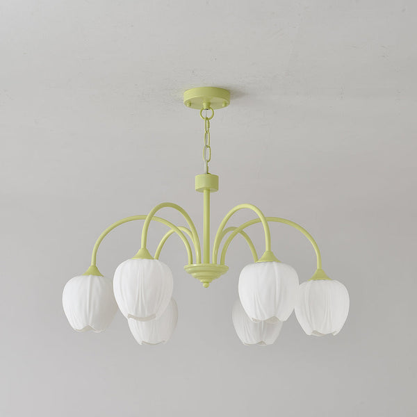 Tulpen-Matcha-Kronleuchter-Leuchtezauber
