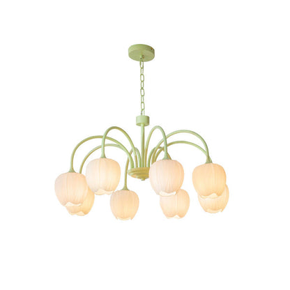 Tulpen-Matcha-Kronleuchter-Leuchtezauber