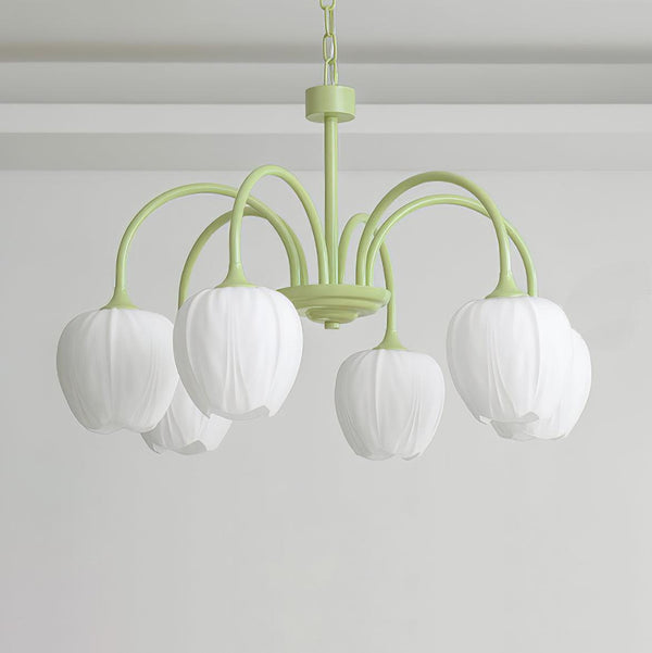 Tulpen-Matcha-Kronleuchter-Leuchtezauber