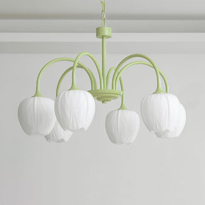Tulpen-Matcha-Kronleuchter-Leuchtezauber