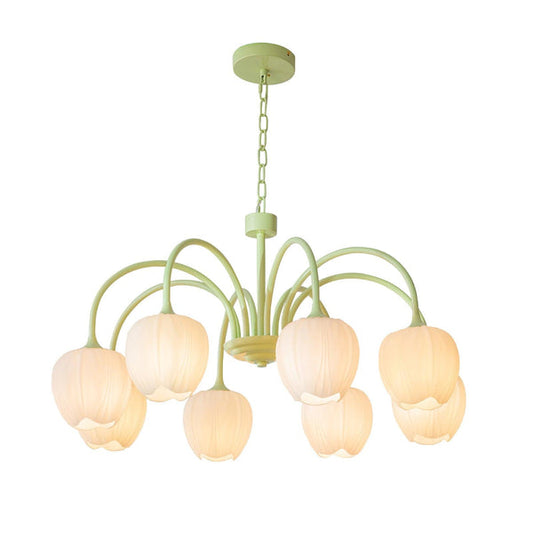 Tulpen-Matcha-Kronleuchter-Leuchtezauber