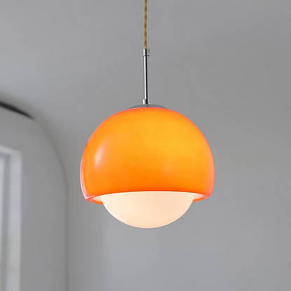 Bauhaus-Hängelampe aus Glas-Leuchtezauber