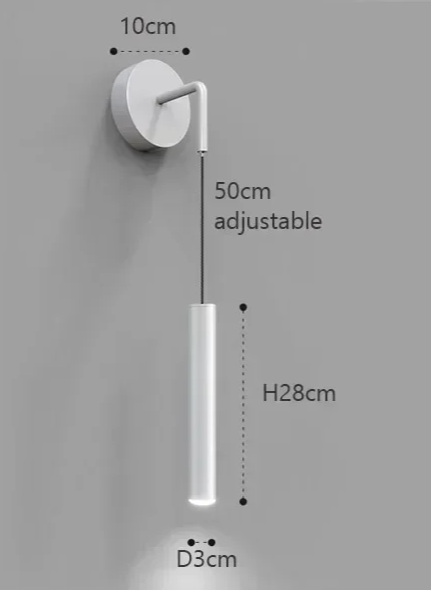 Modern Aluminium LED Wall Light – Minimalist Bedside Reading Sconce | Contemporary Ambient Lighting
