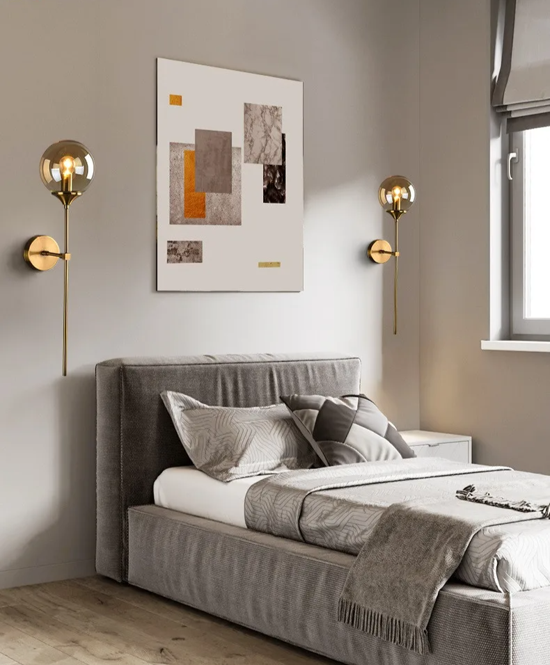Nordelle Globe Wall Light – Scandinavian Glass Wall Lamp | Modern Ambient Lighting | Minimalist Interior Elegance