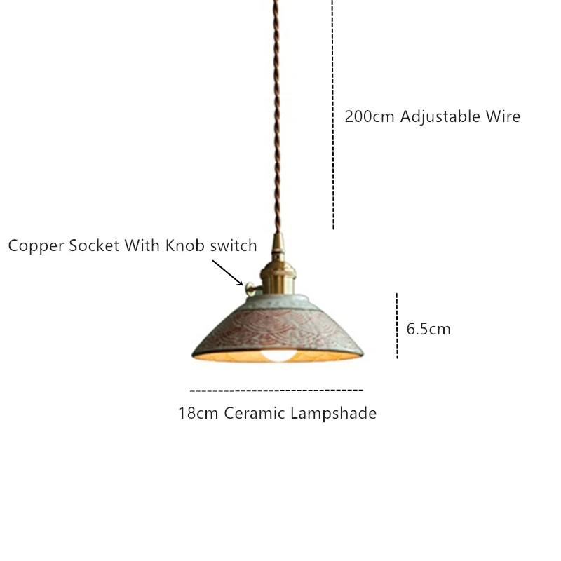 AuroraGlaze Pendant Light – Creative Glazed Ceramic LED Hanging Lamp (E27, 90–260V)