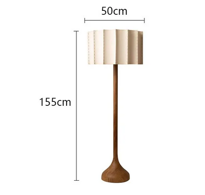 HikariWood Floor Lamp – Wabi-Sabi Wooden Standing Light | Japandi Ambient LED Lighting for Modern Interiors