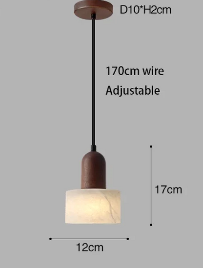 Auralith Marble Pendant Light – Wabi-Sabi Jade Stone Ceiling Lamp | Luxury LED Lighting for Refined Interiors