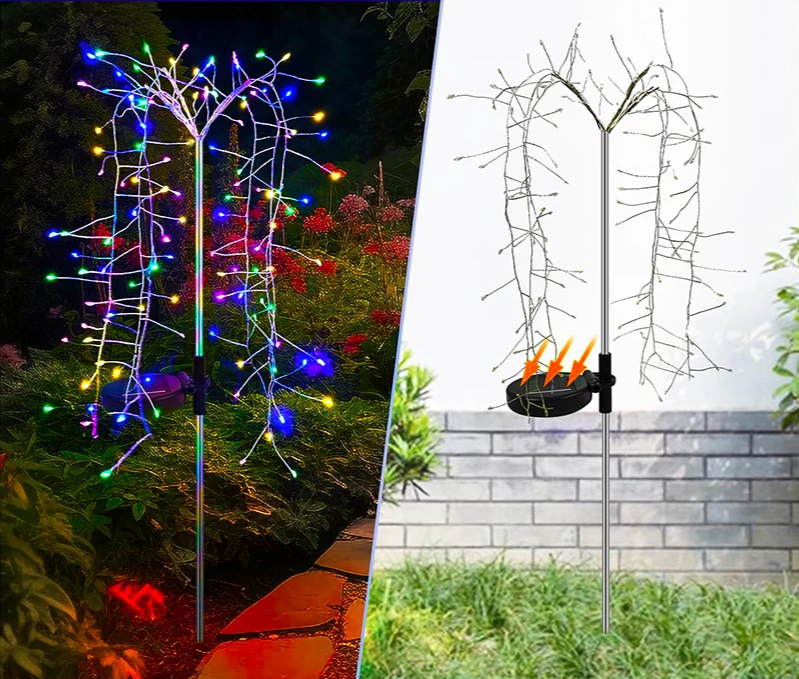 SolFeuer Solar LED Firework Lights – Waterproof Outdoor Garden Lighting for Patios, Balconies & Festive Decorations