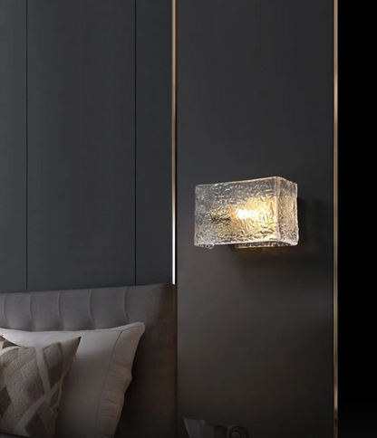 Copper & Glass Wall Light – Postmodern Art Deco LED Sconce | Luxury Ambient Interior Lighting