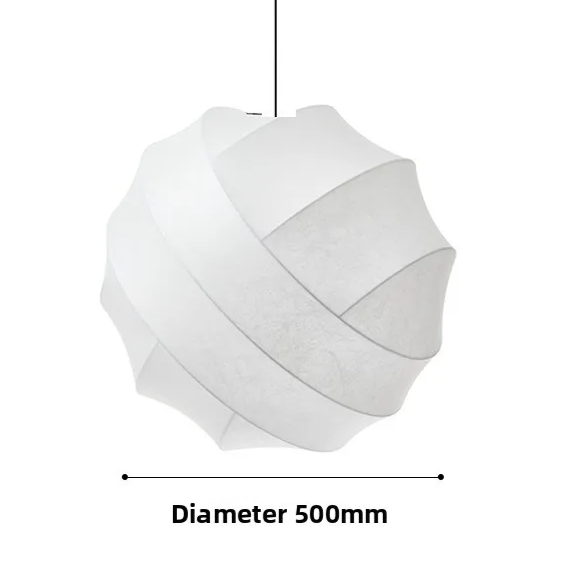 SereneSilk Pendant Light – Wabi-Sabi Silk Ceiling Lamp | Japanese Minimalist Lighting for Elegant Interiors