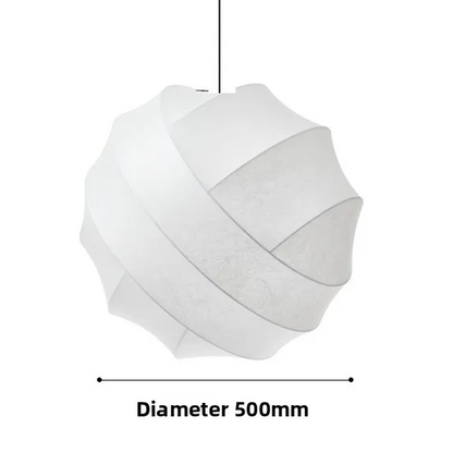 SereneSilk Pendant Light – Wabi-Sabi Silk Ceiling Lamp | Japanese Minimalist Lighting for Elegant Interiors