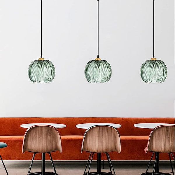 Aalin Pendant Lamp – Elegant Leaf Pattern Glass Hanging Light for Dining Rooms & Modern Interiors