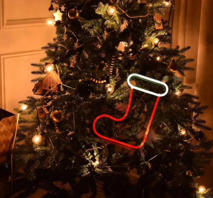 Magical Christmas Neon Light – Reindeer, Stocking & Christmas Tree LED Decoration