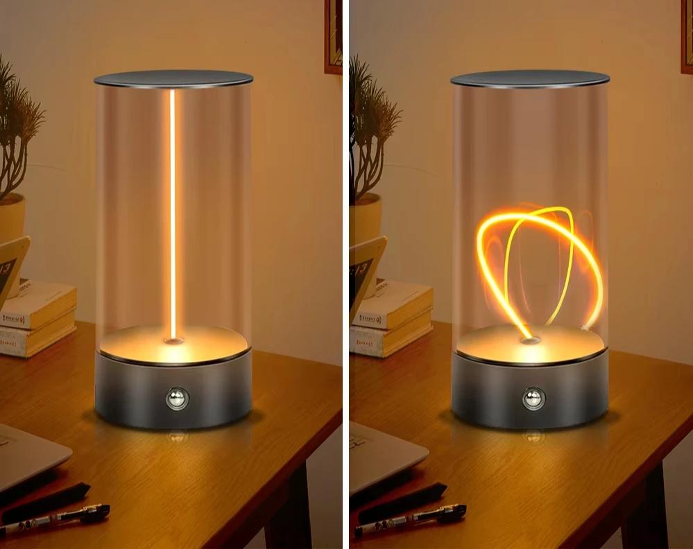 AuraPulse Touch Lamp – Rechargeable LED Mood Light | Minimalist Breathing Night Light for Modern Interiors