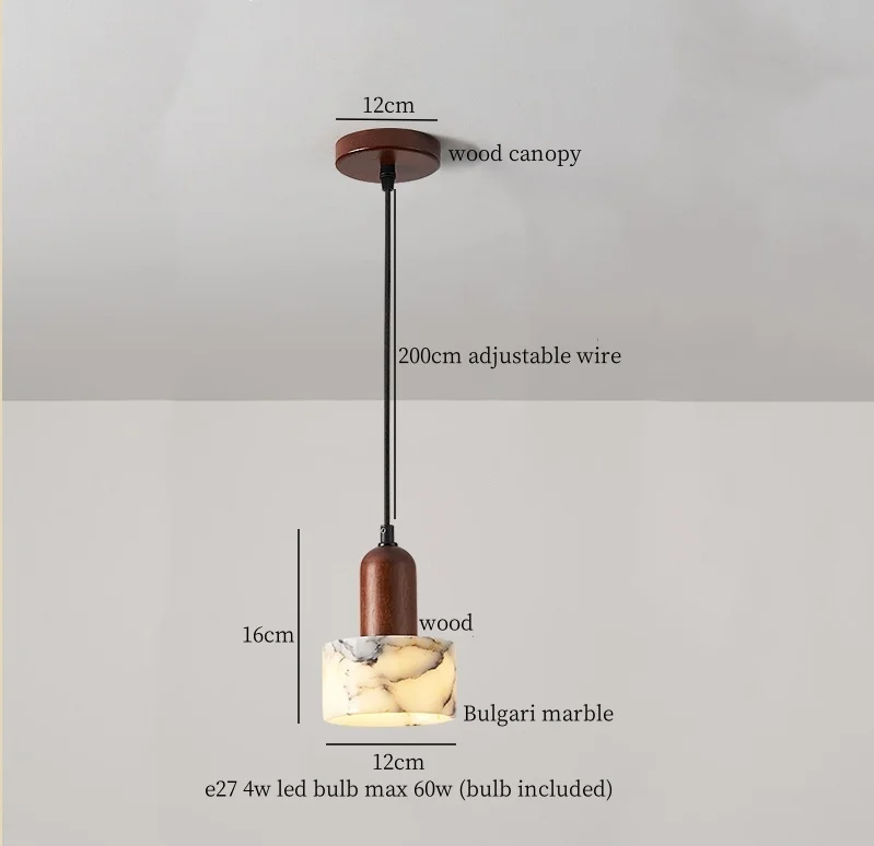Marbelle Globe Pendant Light – Marble & Glass Ceiling Lamp | Japandi Ambient Lighting | Timeless Interior Elegance