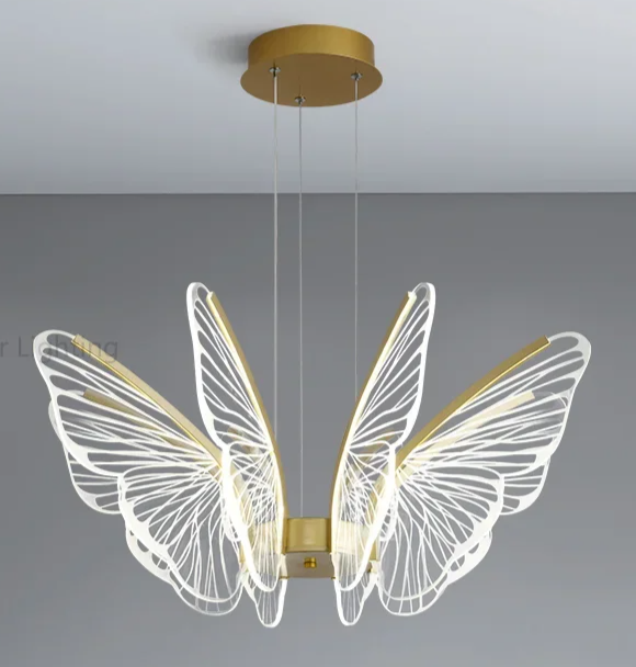 Butterfly Glow LED Pendant Light – Dimmable Designer Ceiling Light | Remote-Controlled Ambient Lighting | Contemporary Luxury Interior Feature