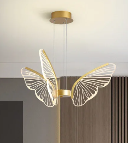 Butterfly Glow LED Pendant Light – Dimmable Designer Ceiling Light | Remote-Controlled Ambient Lighting | Contemporary Luxury Interior Feature