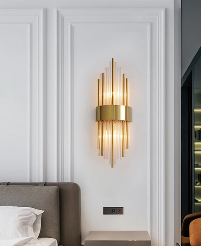 AuriLux Nordic Kristall-Wandleuchte-Leuchtezauber
