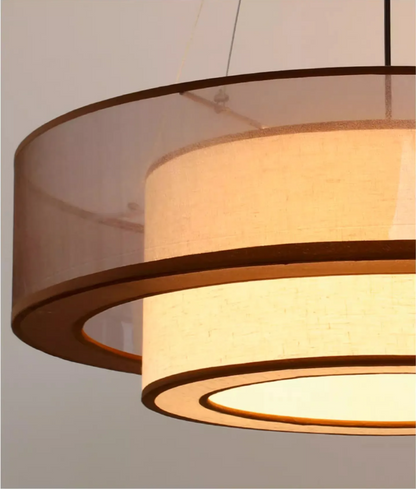 Veloura Silk Pendant Light – Luxury Beige Hanging Ceiling Lamp | Soft Ambient Lighting for Modern Interiors