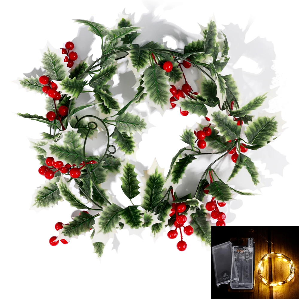 LumiBerry LED Christmas Garland – Illuminated Berry & Holly Decoration | Festive Holiday Greenery