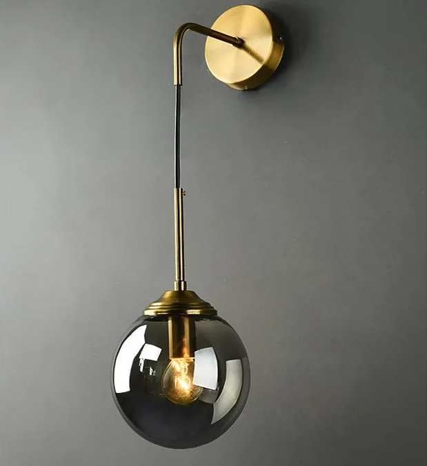 Nordelle Globe Wall Light – Scandinavian Glass Wall Lamp | Modern Ambient Lighting | Minimalist Interior Elegance