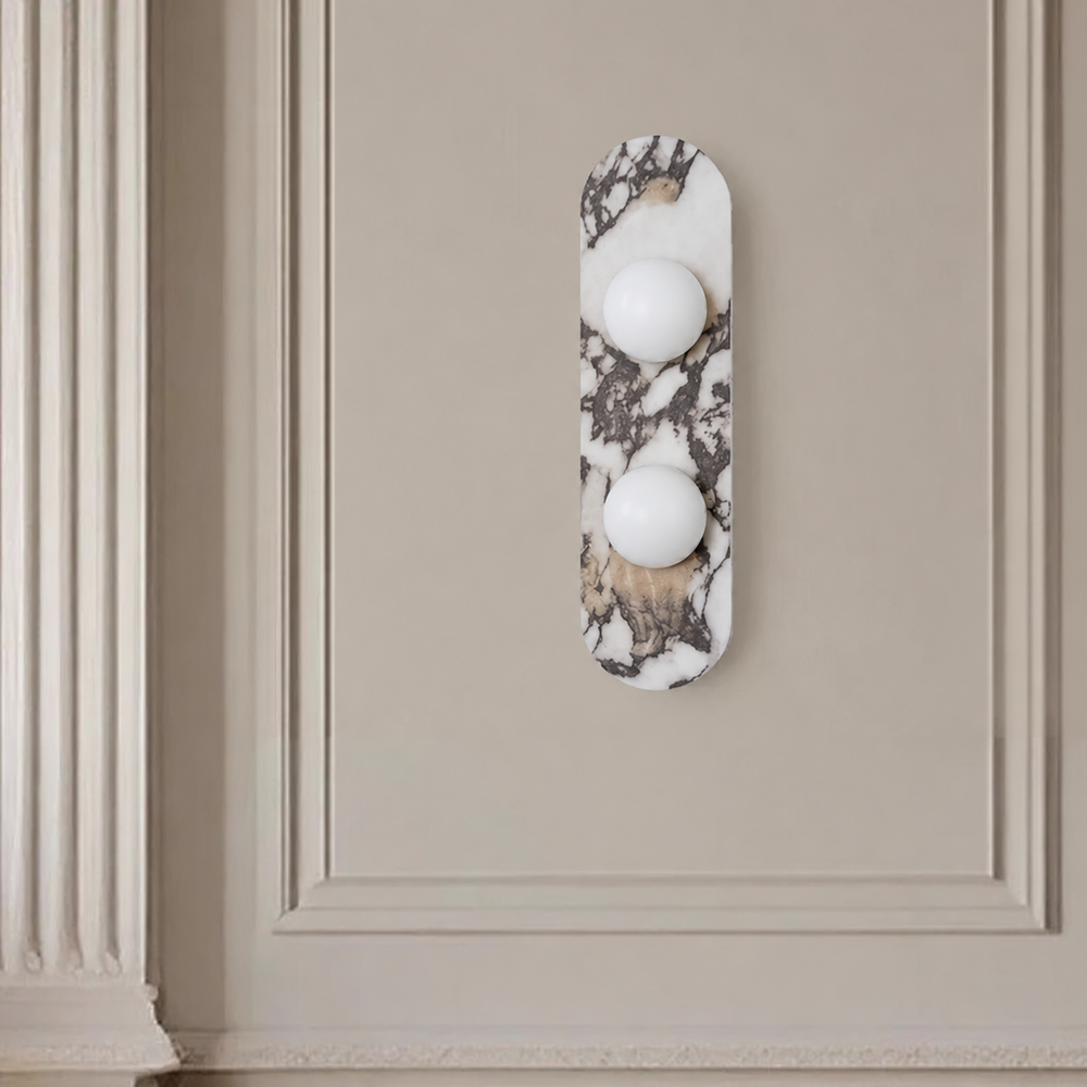Marble LED Wall Light — light off, atmosphere preview