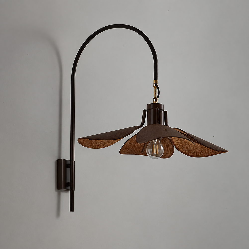 Petalia Bloom Wall Light – Floral Designer Sconce | Luxury Organic Accent Lighting — light off, digitally edited atmosphere preview