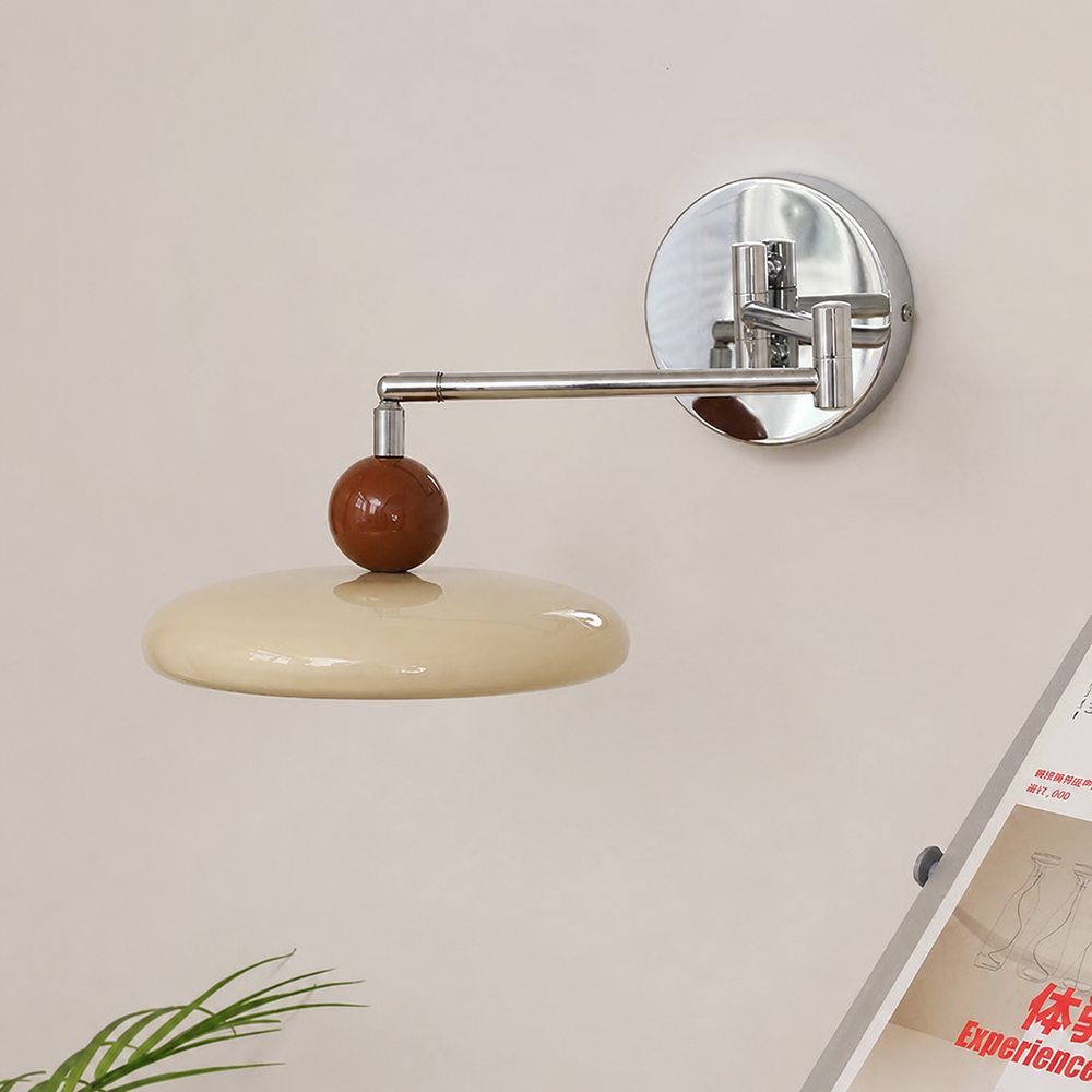 LumaFlex LED Wall Light – Adjustable Swing Arm Sconce | Modern Reading & Accent Lighting — light off, digitally edited atmosphere preview