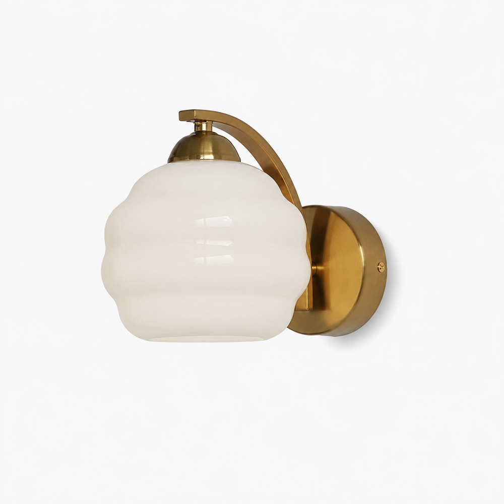 Gatsby Glass Wall Light – Art Deco Wall Lamp | Vintage-Inspired Interior Lighting | Timeless Elegance — light off, digitally edited atmosphere preview